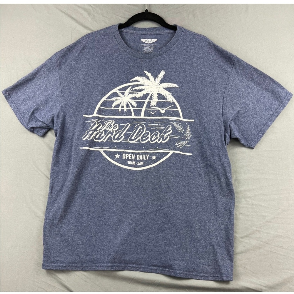 Top Gun Maverick T Shirt Mens XL Blue Good The Hard Deck Graphic Tee Movie